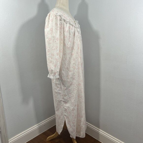 Vtg Take Nine Dress Womens L Floral Maternity Wear Lace Fairycore 90s Made USA - Picture 5 of 12